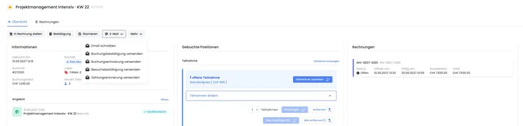 manueller Bestätigungsversand in der V2