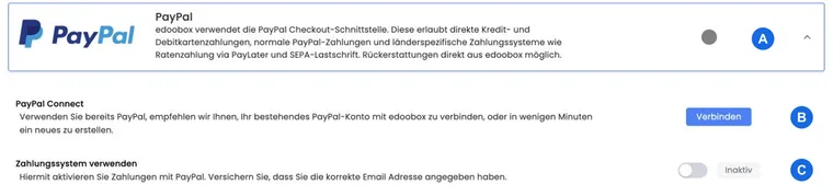 PayPal Checkout mit Connect und Aktivstatus