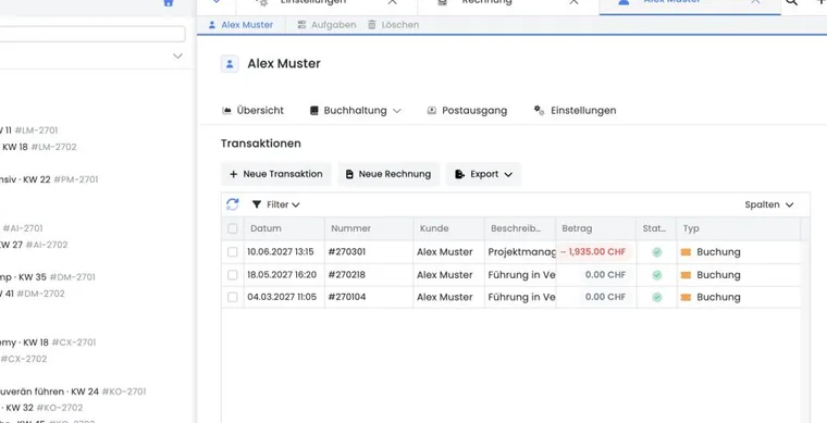 Screenshots benötigt: Rückerstattung und Gebührenobjekt