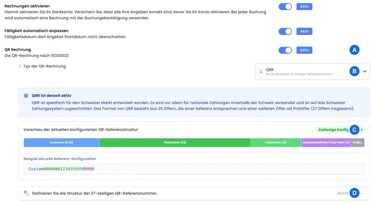 QRR structure editor in the current edoobox V2