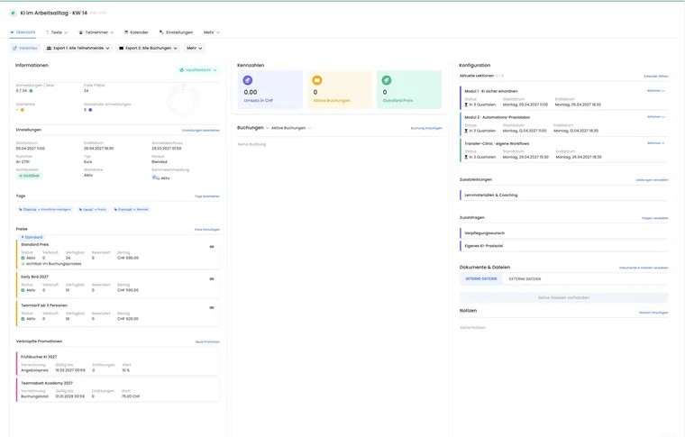 Prepared demonstration case in edoobox V2