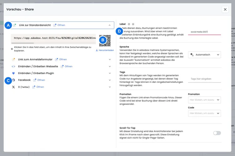 Offer preview and sharing