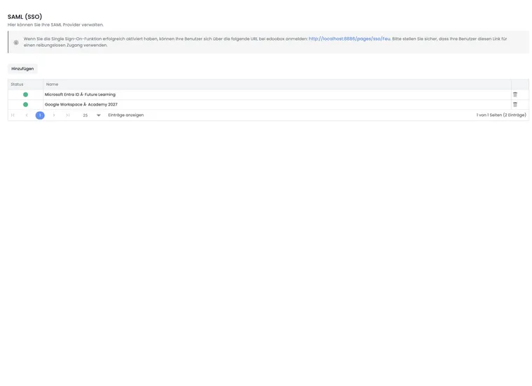 Microsoft SAML provider in edoobox V2