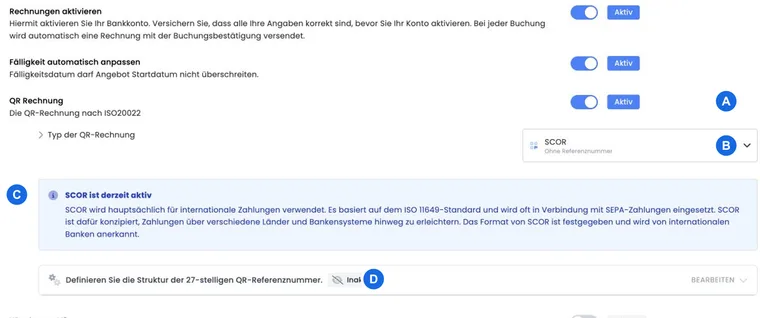 Éditeur de structure QRR dans la version actuelle d’edoobox V2