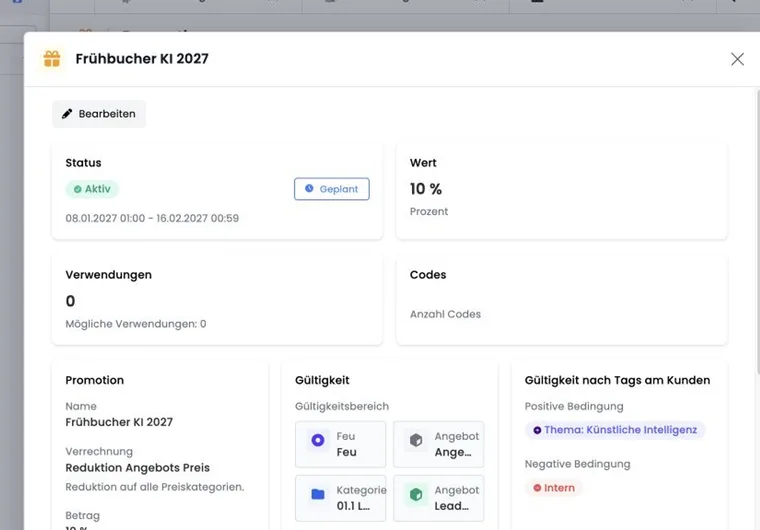 détail actuel d’une campagne dans edoobox V2