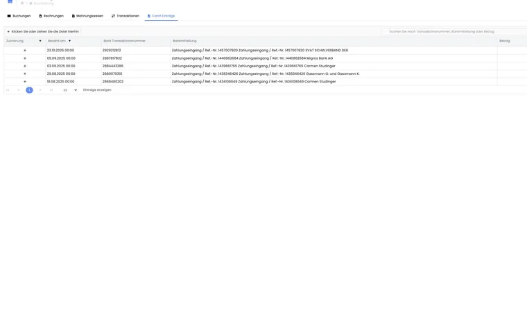 association CAMT en attente dans la V2