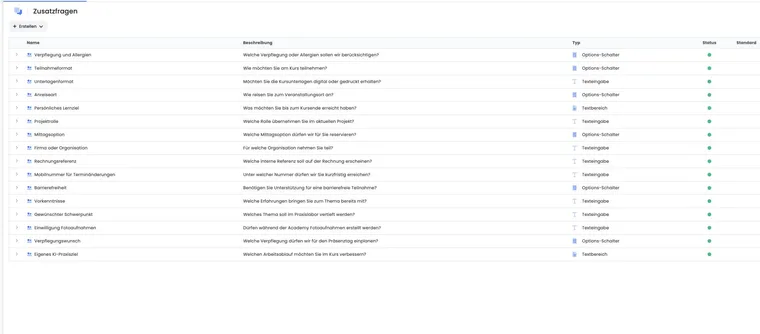 Questions et prestations supplémentaires